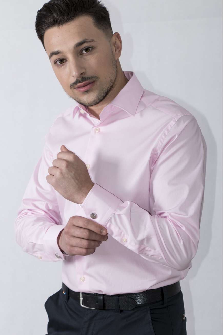 Camisa vestir Confort line rosa