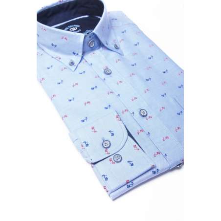 Camisa button down vespas azul