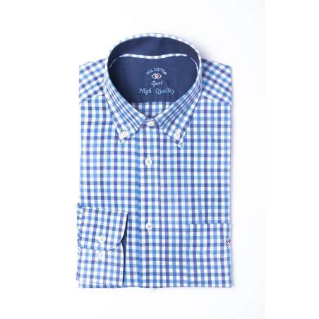 Camisa cuadro vichy azul/azul