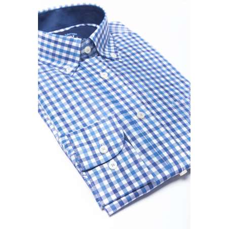 Camisa cuadro vichy azul/azul