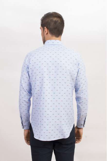 Camisa button down vespas azul