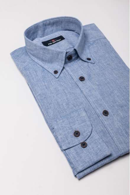 Camisa sin bolsillo cotton linen