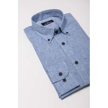 Camisa sin bolsillo cotton linen