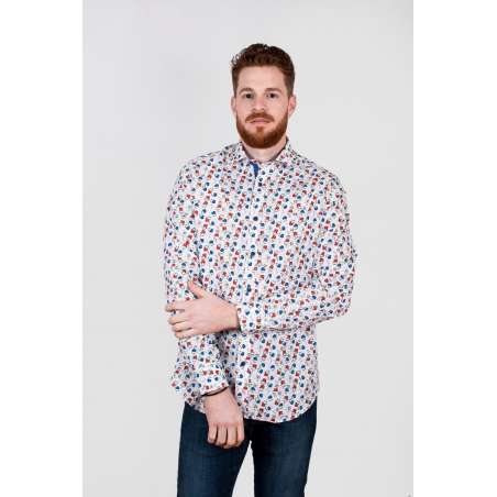 Camisa floral rosas