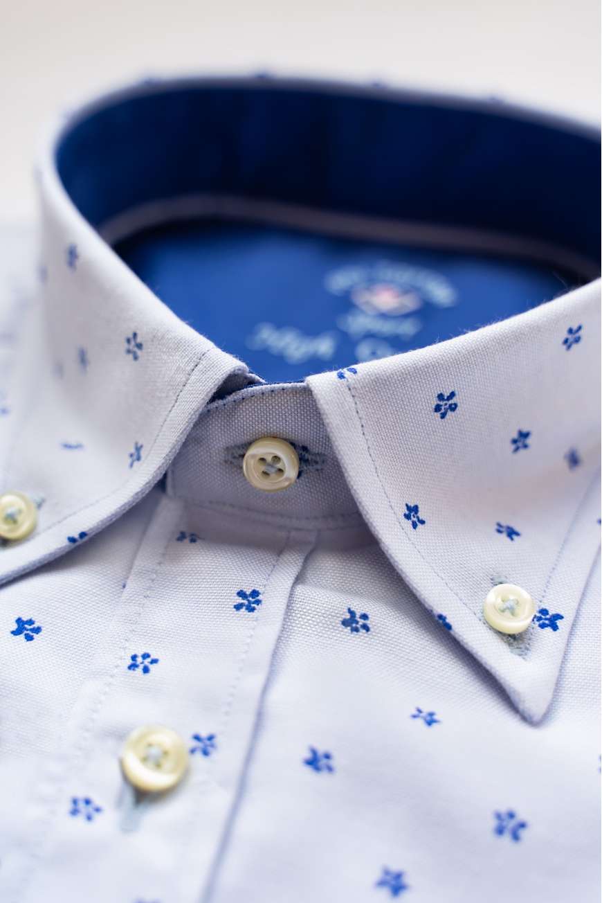 Camisa oxford azul online marino