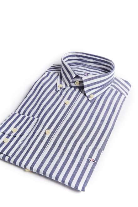 CAMISA RAYAS MARINO Y BLANCO
